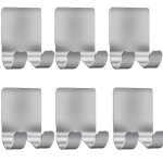 Support de rasoir pour douche (lot de 6) - auto - adh�sif - en acier inoxydable - robuste - pour rangement ...
