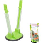 Support de sac en plastique rglable - rutilisable - construction en plastique - fermeture par griffes ...