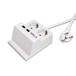 Support pour tablette ou smartphone avec chargeur usb (2, 5 a pour android ou iphone) et prise schuko ...