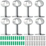 Support de tringle a rideau 8pcs 22mm + 25mm support tringle penderie support barre penderie support ...