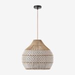 Suspension de plafond pour ext�rieur en rotin tress� llaury naturel - noir
