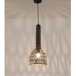 Suspension en rotin noir, d. 23 cm