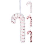 Suspension sucre d'orge de noël 17 cm blanc Suspension sucre d'orge de noël 17 cm blanc