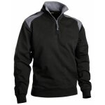 Sweat bicolore - col camionneur � zip - taille s - coton 3353 blaklader