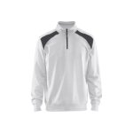 Sweat camionneur avec d�tails aux �paules - blanc et gris fonc� - s blaklader