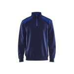Sweat camionneur avec d�tail aux �paules - bleu marine et roi - s blaklader