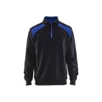 Sweat camionneur avec d�tails aux �paules - noir et bleu roi - 4xl blaklader