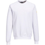 Sweat shirt anti statique esd couleur : blanc taille m portwest