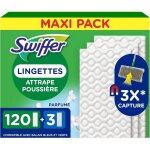 Swiffer recharges pour balai attrape - poussi�re, 120 lingettes s�ches et 3 lingettes humides, balai ...