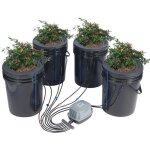 Systme de culture hydroponique - vevor - kit goutte  goutte suprieur - avec pompe  air, pierres  ...
