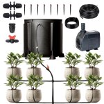 Systme d'irrigation automatique avec pliable de 50 l, arrosage automatique pour jardin avec 24 w pompe ...