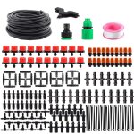 Système d'irrigation jardin, 165 pcs kit d'irrigation goutte, kit d'irrigation goutte à goutte automatique ... Système d'irrigation jardin, 165 pcs kit d'irrigation goutte, kit d'irrigation goutte à goutte automatique ...