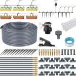 Syst�me d'irrigation jardin, kit d'irrigation buse r�glable, kit arrosage automatique, 20m tuyau micro ...