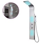 Systme de panneau de douche acier inoxydable incurv