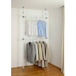 Syst�me de penderie extensible hercules basic wenko h. 165 � 300 cm x l. 75 � 120 cm blanc