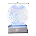 Syst�me solaire en cristal plan�te globe 3d, syst�me solaire grav� au laser boule avec interrupteur tactile ...