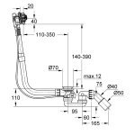 Système de vidage - remplissage baignoire grohe talentofill Système de vidage - remplissage baignoire grohe talentofill