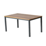 Table 6 places en bois naturel d'eucalyptus 150cm bago