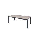 Table de jardin 10 places en alu et plateau effet bois lagos