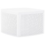 Table d'appoint blanc 54x54x36, 5 cm plastique
