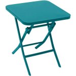 Table d'appoint carrée pliante greensboro bleu canard - 40 x 40 cm - hespéride Table d'appoint carrée pliante greensboro bleu canard - 40 x 40 cm - hespéride