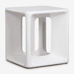 Table d'appoint carr�e pour jardin 40x40 cm en ciment et fibre de verre lilou