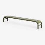 Table d'appoint pour chaise longue en acier marietta vert olive intense