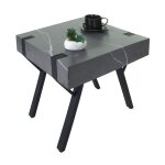 Table d'appoint hwc - l54, table basse table de chevet table de salon, fer mdf 50x55x50cm aspect marbre ... Table d'appoint hwc - l54, table basse table de chevet table de salon, fer mdf 50x55x50cm aspect marbre ...