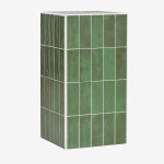 Table d'appoint de jardin carr�e 30x30 cm en ciment et carreaux bongani vert cactus