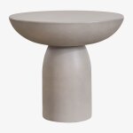 Table d'appoint de jardin ronde �50 cm en ciment zenadia