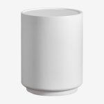 Table d'appoint de jardin ronde en ciment (�35 cm) darwys blanc brillant