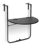 Table de balcon pliante pliable 3 niveaux rglable noir helloshop26 13 0002691