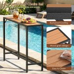 Table de bar, table haute de jardin, mange debout exterieur avec plateau etanche, r�glables en hauteur ...