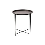 Table basse balcon ronde acier noir odoxia 46x50cm : pliable, moderne et durable pour intérieur / extérieur ... Table basse balcon ronde acier noir odoxia 46x50cm : pliable, moderne et durable pour intérieur / extérieur ...