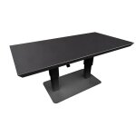 Table basse el�vatrice colombo 150 x 80 x 43 / 69 cm ? aluminium epoxy graphite / c�ramique kedra new ...