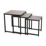 Table basse de jardin gigogne lot de 3 - grey