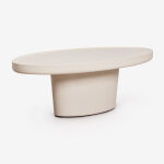 Table basse de jardin ovale 110x60 cm en ciment darwys