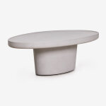 Table basse de jardin ovale 110x60 cm en ciment darwys