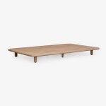 Table basse de jardin rectangulaire 160x90 cm en bois d'acacia portet marr�n acacia claro