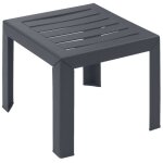 Table basse de jardin rsine miami 40x40cm anthracite - grosfillex