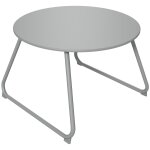 Table basse de jardin ronde Ø 60 cm m�tal epoxy gris