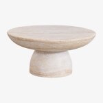 Table basse de jardin ronde �70 cm en ciment zenadia