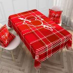 Table basse nappe rectangulaire set de table nappe nordique imperméable en polyester pour la saint - ... Table basse nappe rectangulaire set de table nappe nordique imperméable en polyester pour la saint - ...
