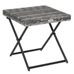 Table basse pliable de jardin style cosy chic r�sine grise