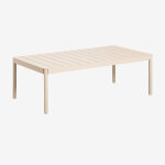 Table basse rectangulaire de jardin 110x60 cm en aluminium boleni tapioca beige