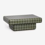 Table basse rectangulaire de jardin effet ciment carreaux eleonor 100 x 70 cm