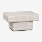 Table basse rectangulaire de jardin effet ciment carreaux eleonor 70 x 50 cm