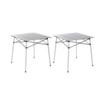 Table de camping - o'camp - lot de 2 - aluminium - housse de transport incluse
