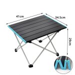 Table de camping pliante portable ultralgre , bureau extrieur pliable, alliage d'aluminium haute rsistance ...