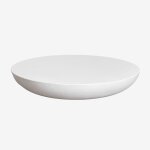 Table centrale ronde pour jardin en ciment (�105 cm) kasuni blanc cass�